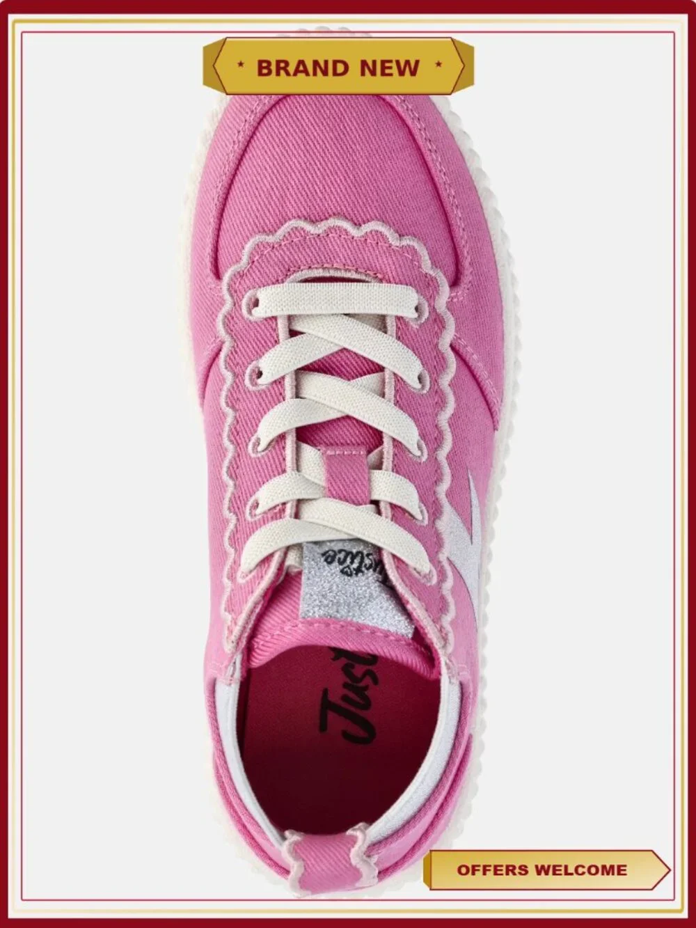 Girls Mid Top Sneakers Elastic Lace Casual Athletic Shoes